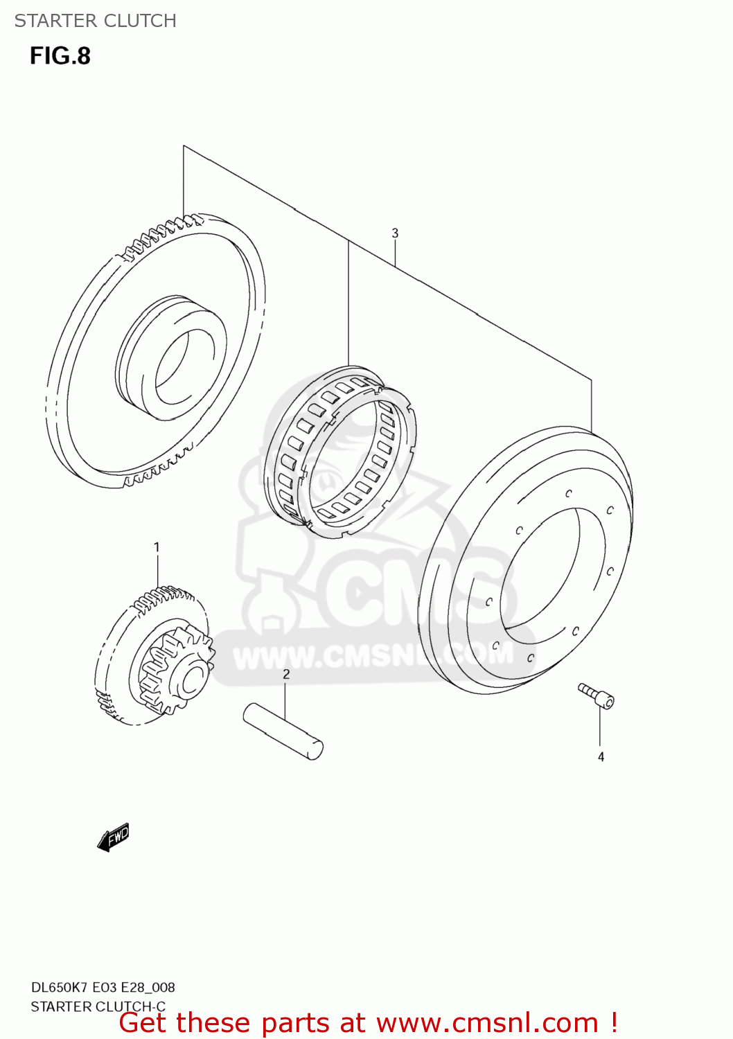 STARTER CLUTCH DL650A VSTROM 2007 (K7) USA (E03)