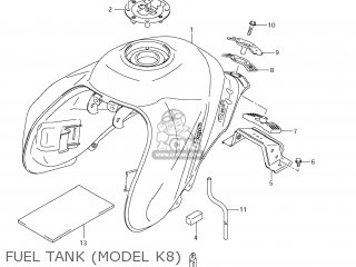 FUEL TANK (MODEL K8) - DL650A VSTROM 2007 (K7) USA (E03)