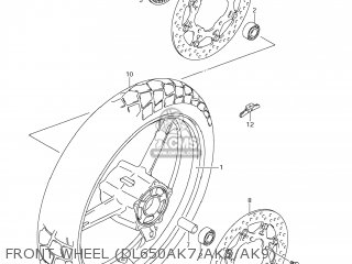 FRONT WHEEL (DL650AK7/AK8/AK9) - DL650A VSTROM 2008 (K8) USA (E03)