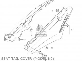 SEAT TAIL COVER (MODEL K9) - DL650A VSTROM 2008 (K8) USA (E03)