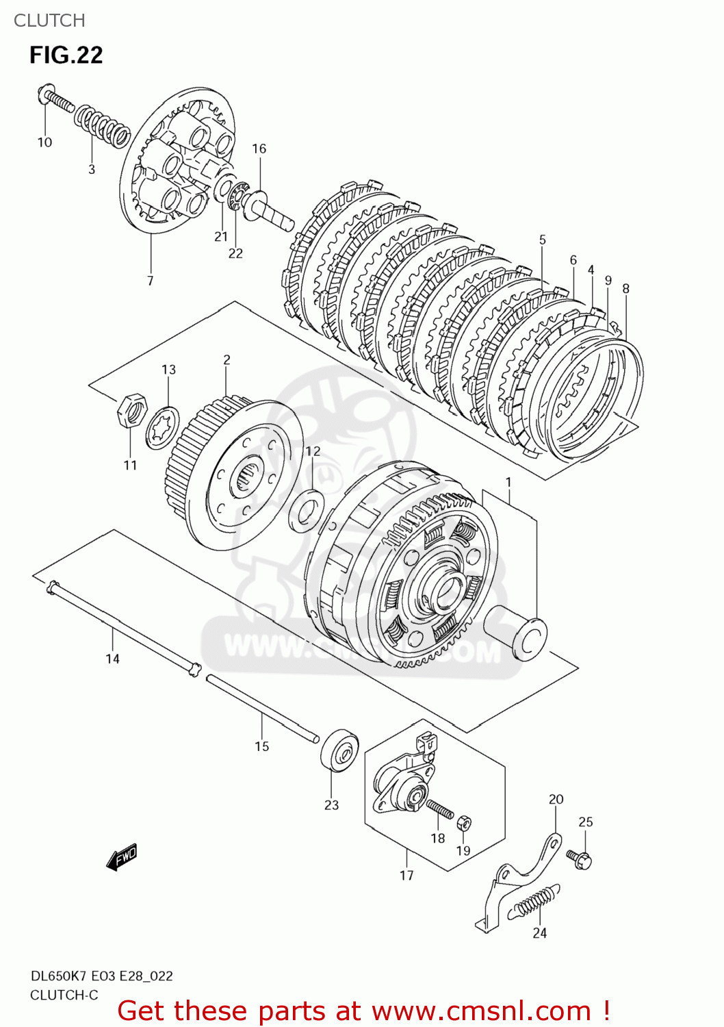 CLUTCH DL650A VSTROM 2009 (K9) USA (E03)
