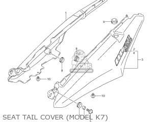 SEAT TAIL COVER (MODEL K7) - DL650A VSTROM 2009 (K9) USA (E03)