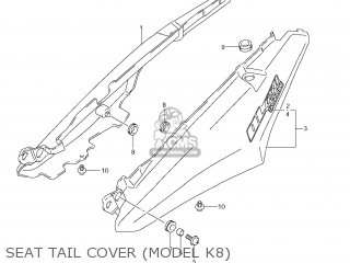 SEAT TAIL COVER (MODEL K8) - DL650A VSTROM 2009 (K9) USA (E03)