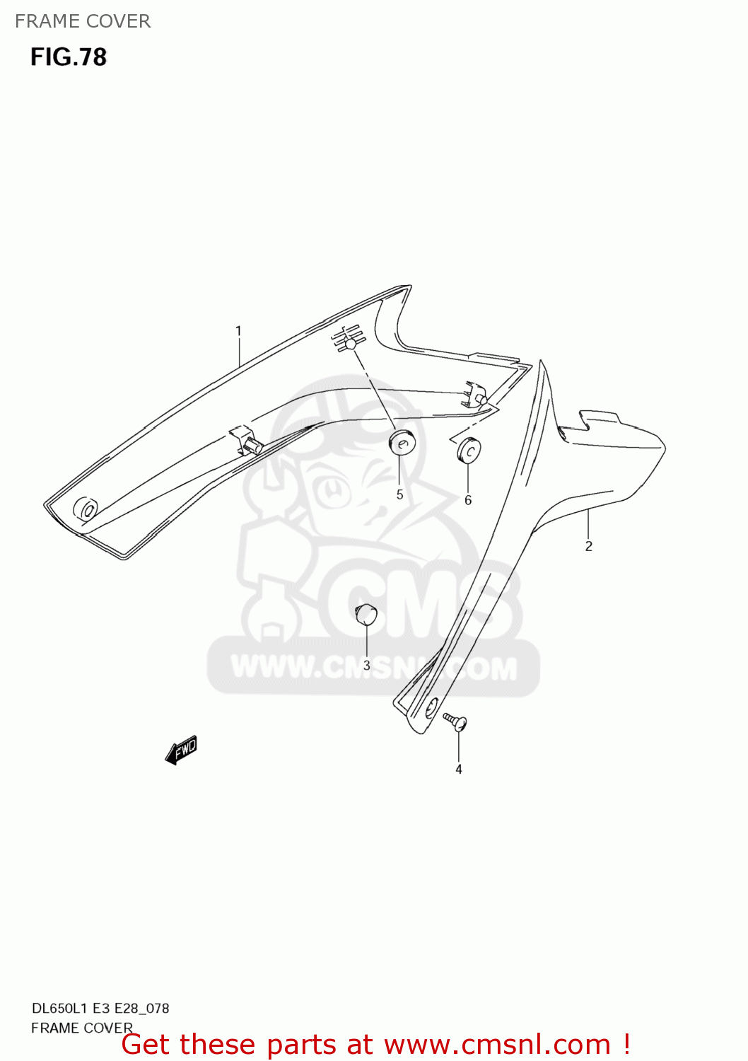 FRAME COVER DL650A VSTROM 2011 (L1) USA (E03)