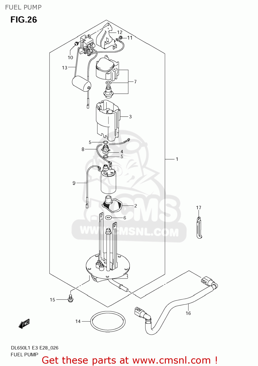 FUEL PUMP DL650A VSTROM 2011 (L1) USA (E03)