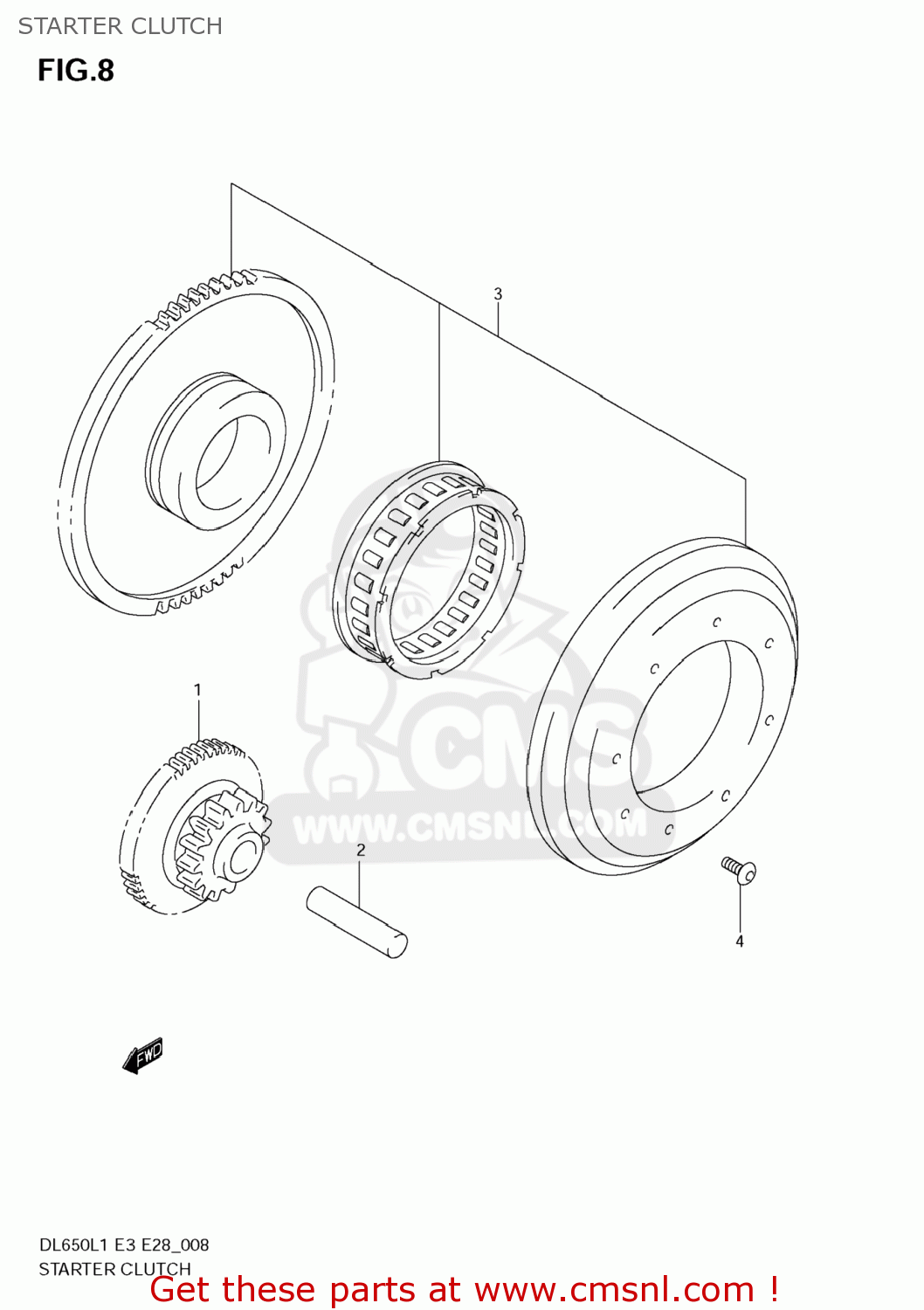 STARTER CLUTCH DL650A VSTROM 2011 (L1) USA (E03)
