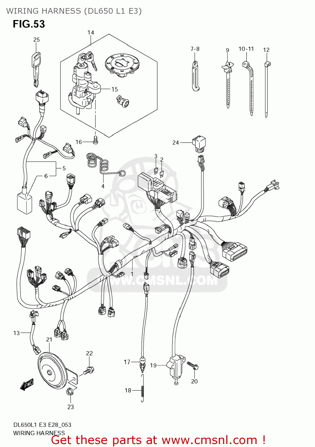 WIRING HARNESS (DL650 L1 E3) DL650A VSTROM 2011 (L1) USA (E03)
