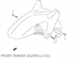 FRONT FENDER (DL650 L1 E3) - DL650A VSTROM 2011 (L1) USA (E03)