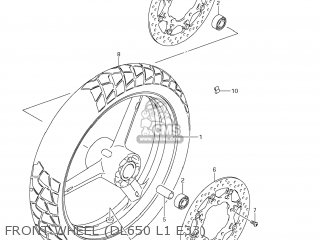 FRONT WHEEL (DL650 L1 E33) - DL650A VSTROM 2011 (L1) USA (E03)