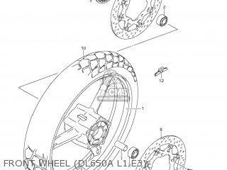 FRONT WHEEL (DL650A L1 E3) - DL650A VSTROM 2011 (L1) USA (E03)