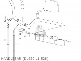 HANDLEBAR (DL650 L1 E28) - DL650A VSTROM 2011 (L1) USA (E03)