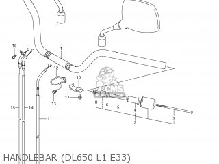 HANDLEBAR (DL650 L1 E33) - DL650A VSTROM 2011 (L1) USA (E03)