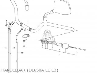 HANDLEBAR (DL650A L1 E3) - DL650A VSTROM 2011 (L1) USA (E03)