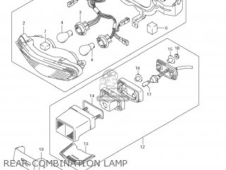 REAR COMBINATION LAMP - DL650A VSTROM 2011 (L1) USA (E03)