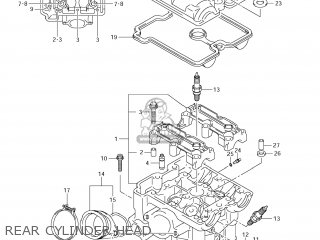 REAR CYLINDER HEAD - DL650A VSTROM 2011 (L1) USA (E03)
