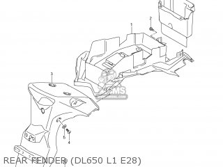 REAR FENDER (DL650 L1 E28) - DL650A VSTROM 2011 (L1) USA (E03)