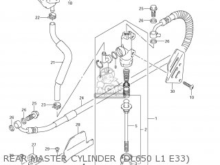 REAR MASTER CYLINDER (DL650 L1 E33) - DL650A VSTROM 2011 (L1) USA (E03)