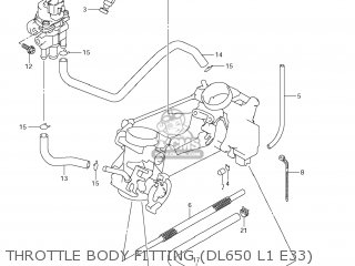 THROTTLE BODY FITTING (DL650 L1 E33) - DL650A VSTROM 2011 (L1) USA (E03)