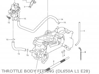 THROTTLE BODY FITTING (DL650A L1 E28) - DL650A VSTROM 2011 (L1) USA (E03)