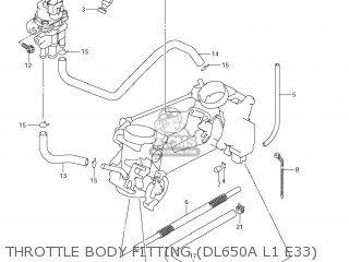 THROTTLE BODY FITTING (DL650A L1 E33) - DL650A VSTROM 2011 (L1) USA (E03)