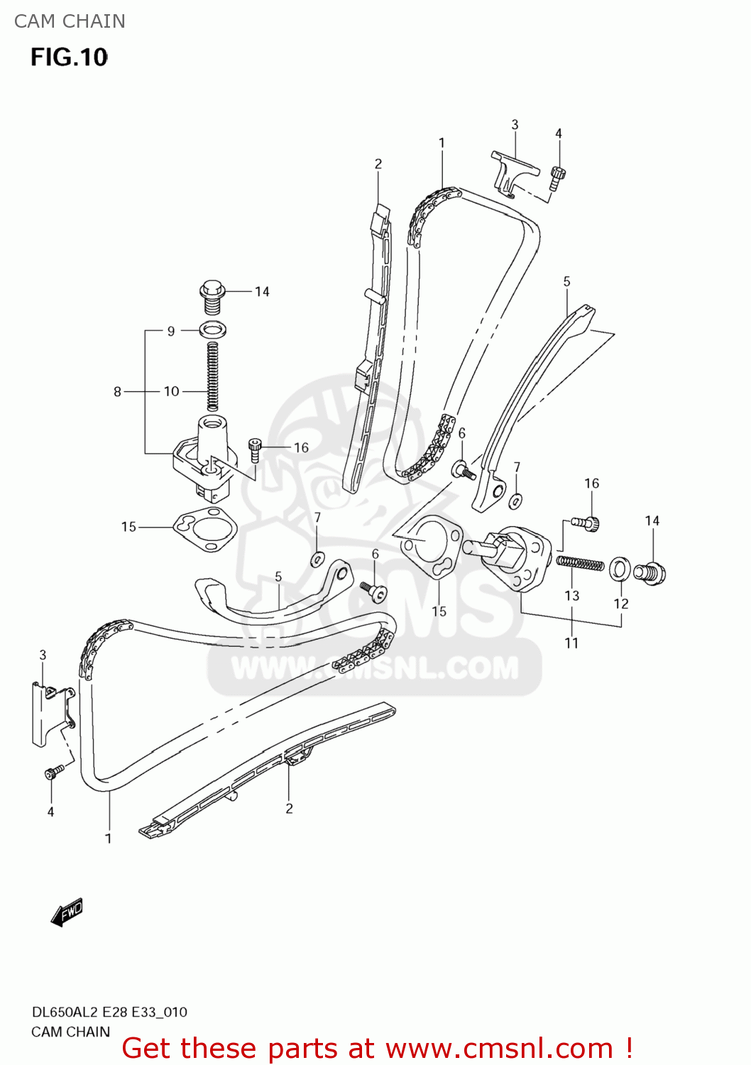 CAM CHAIN DL650A VSTROM 2012 (L2) USA (E03)