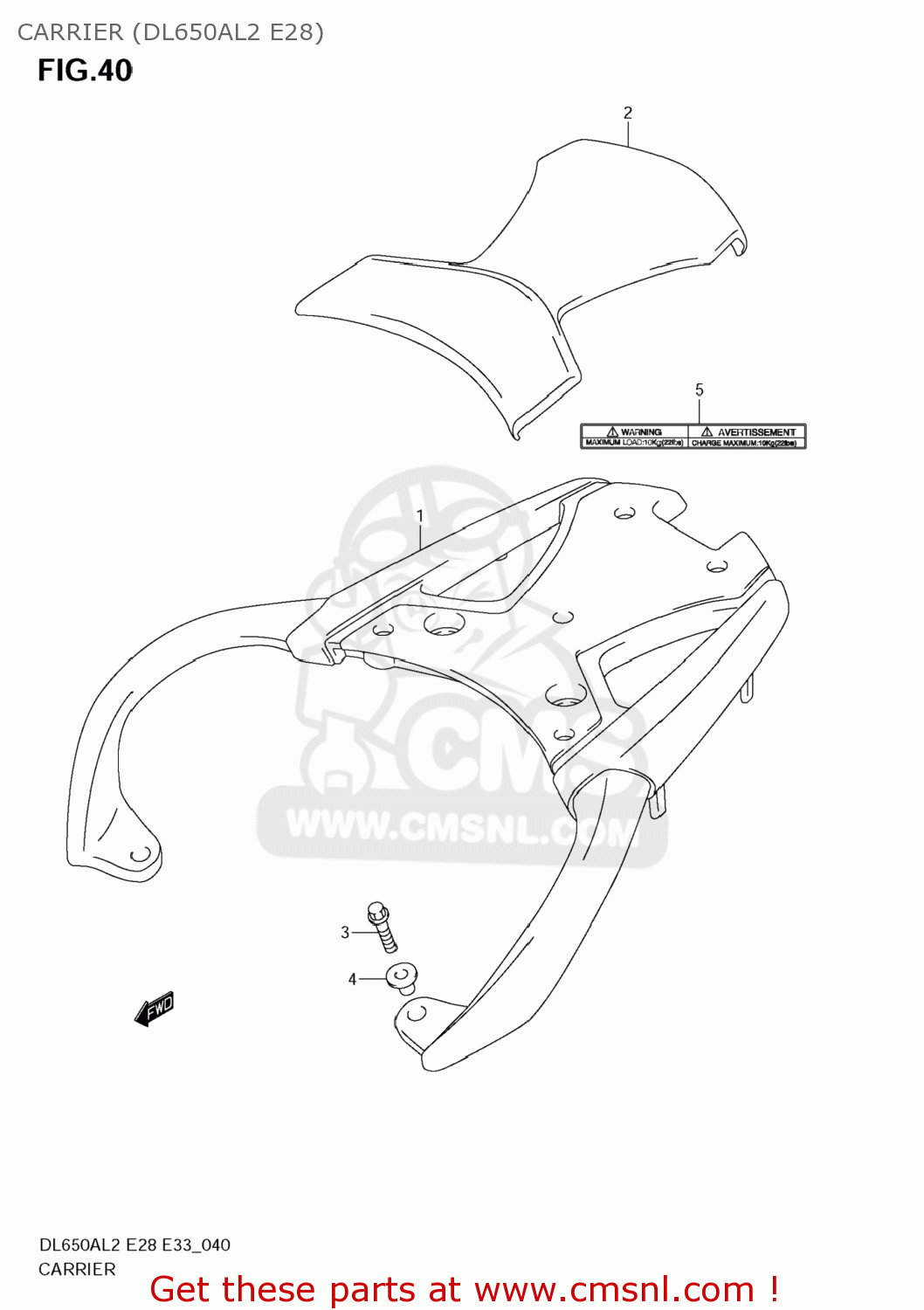 CARRIER (DL650AL2 E28) DL650A VSTROM 2012 (L2) USA (E03)