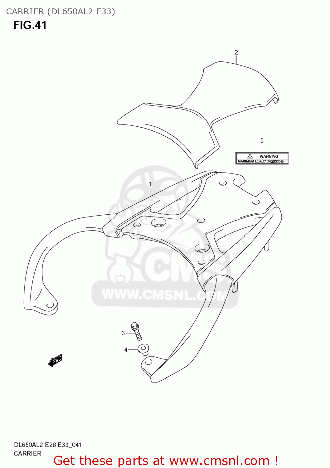 CARRIER (DL650AL2 E33) DL650A VSTROM 2012 (L2) USA (E03)