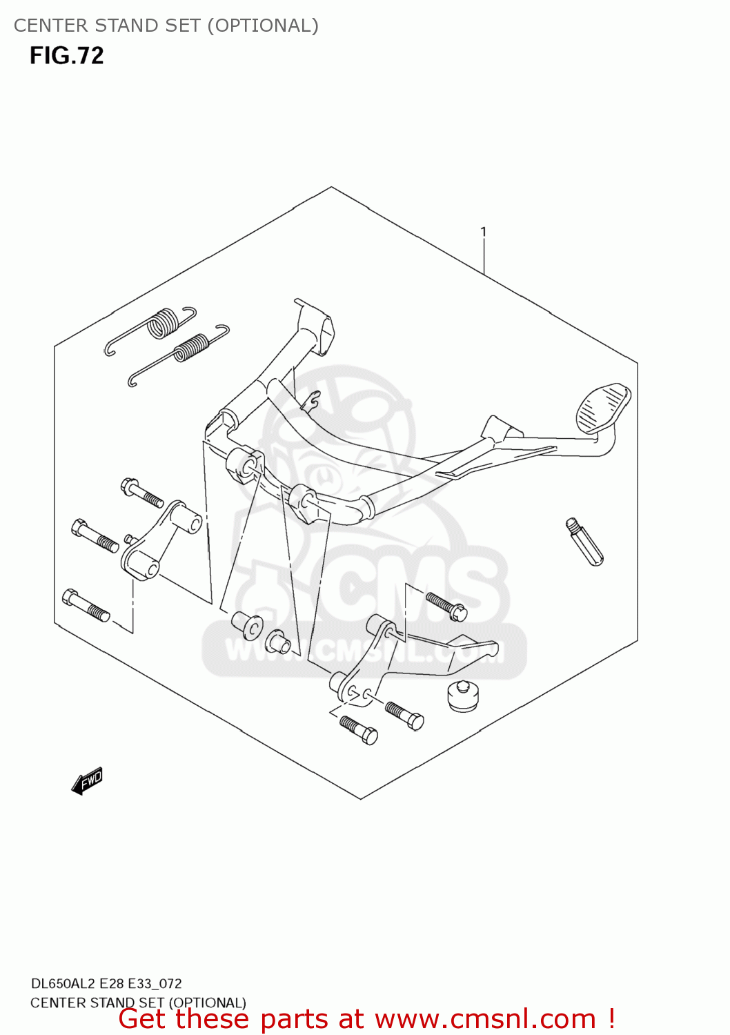 CENTER STAND SET (OPTIONAL) DL650A VSTROM 2012 (L2) USA (E03)