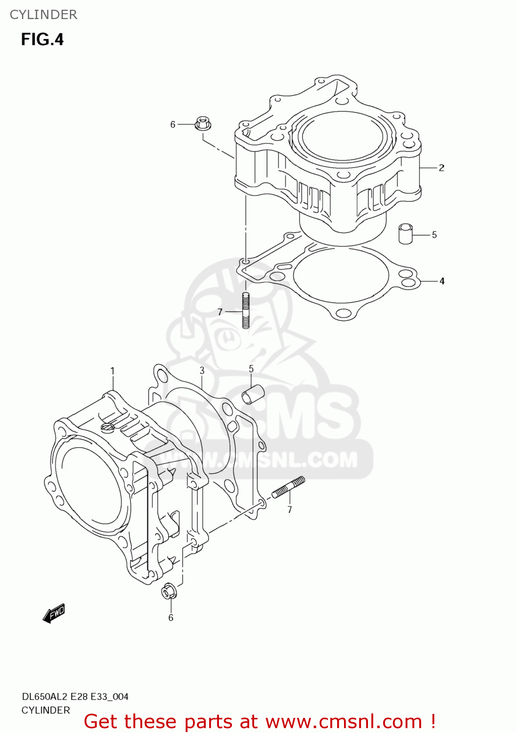 CYLINDER DL650A VSTROM 2012 (L2) USA (E03)