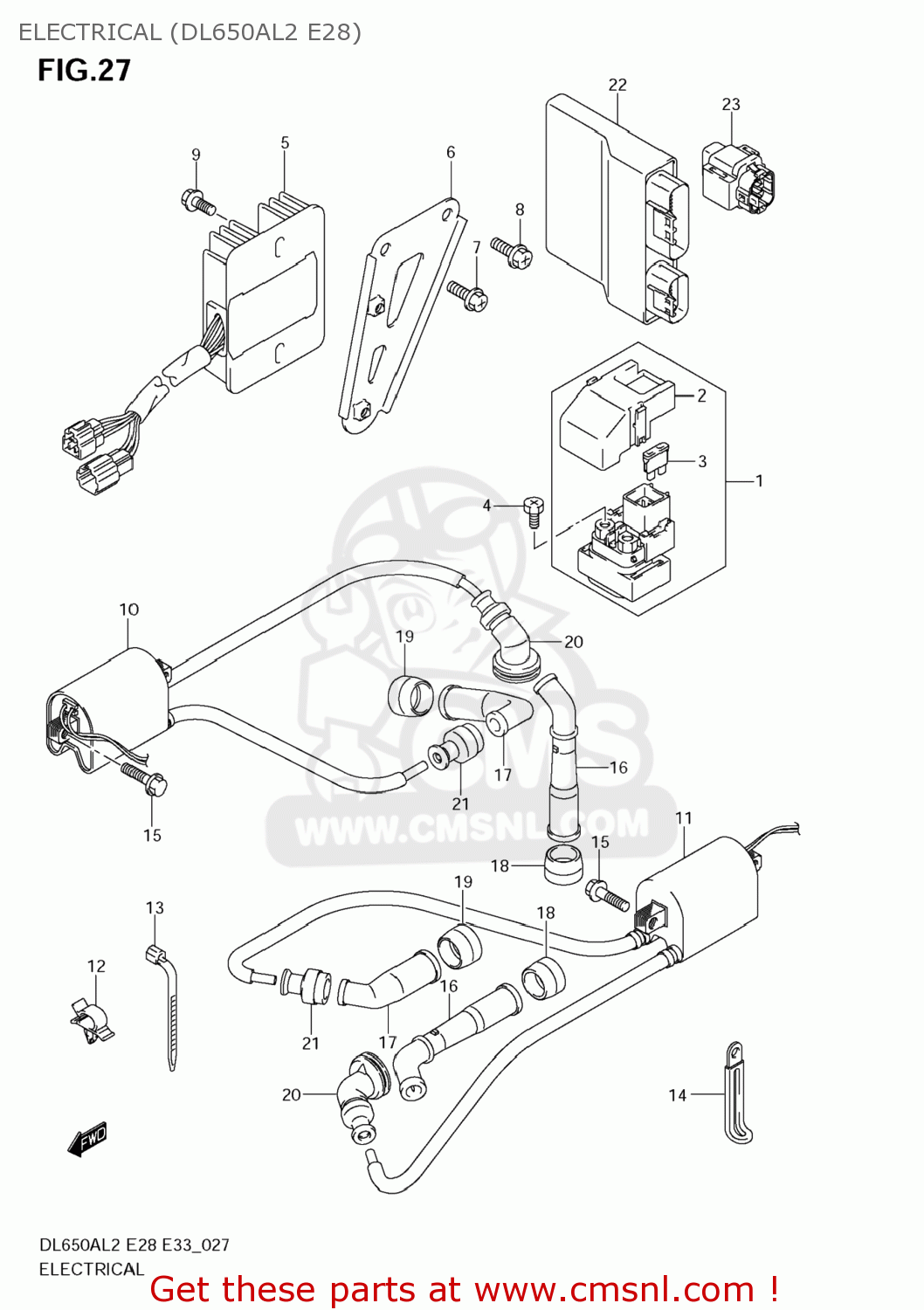 ELECTRICAL (DL650AL2 E28) DL650A VSTROM 2012 (L2) USA (E03)
