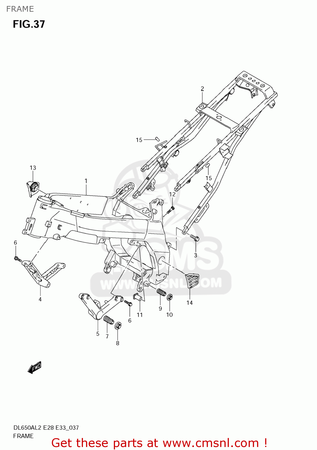 FRAME DL650A VSTROM 2012 (L2) USA (E03)