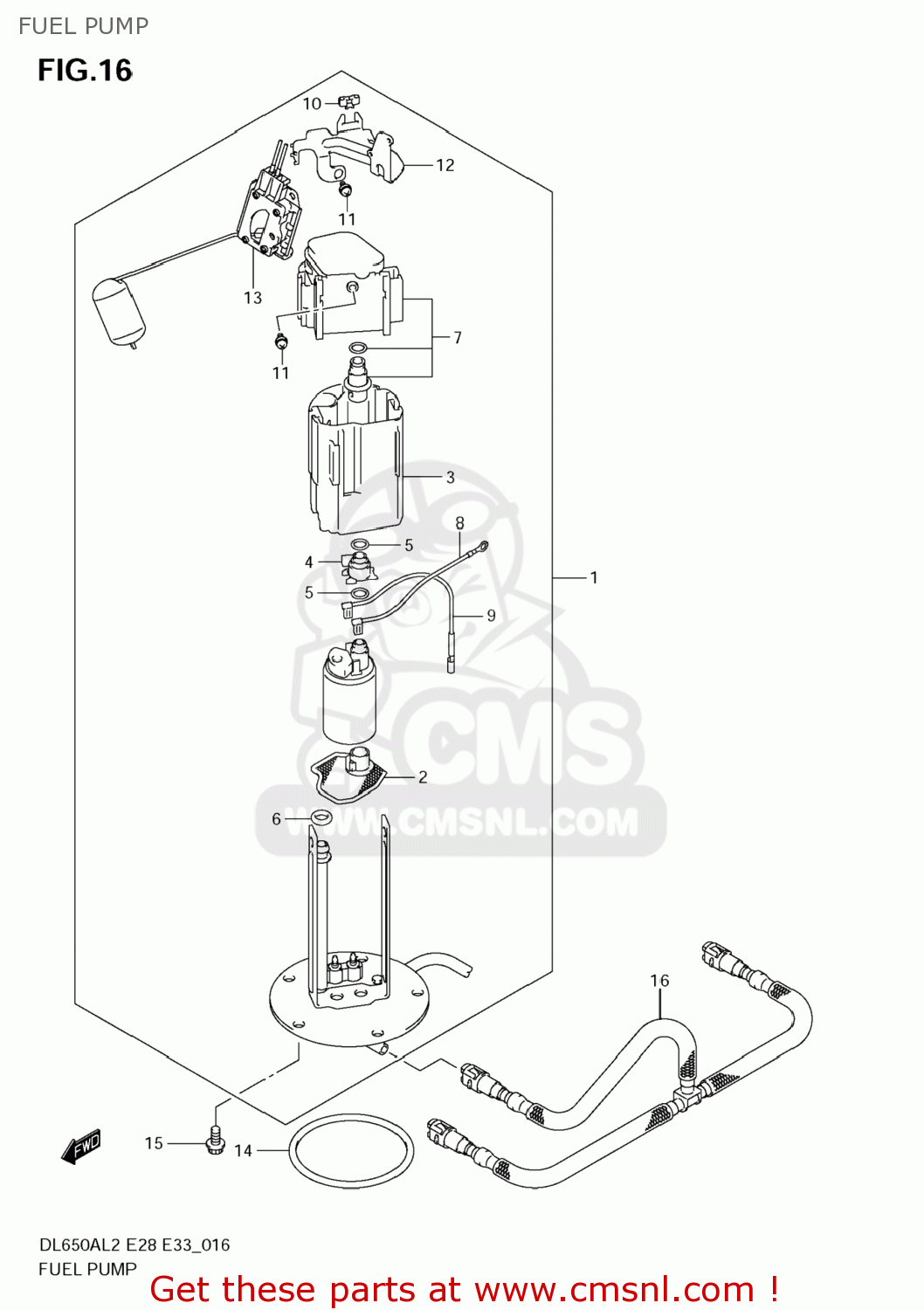 FUEL PUMP DL650A VSTROM 2012 (L2) USA (E03)