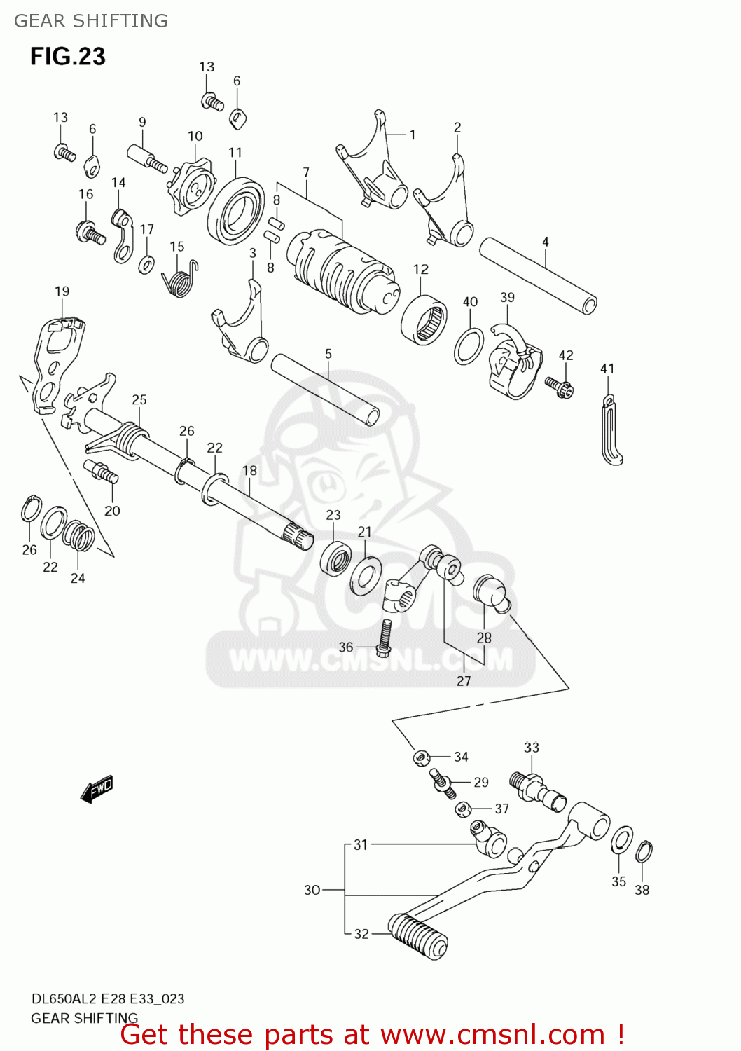 GEAR SHIFTING DL650A VSTROM 2012 (L2) USA (E03)