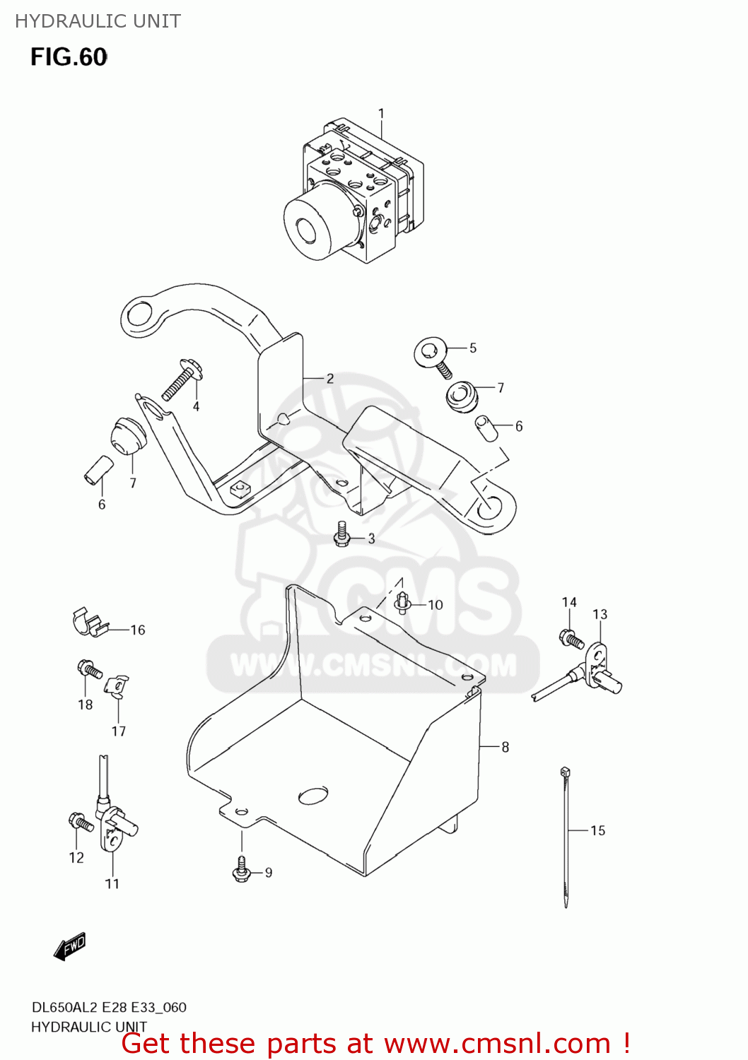 HYDRAULIC UNIT DL650A VSTROM 2012 (L2) USA (E03)