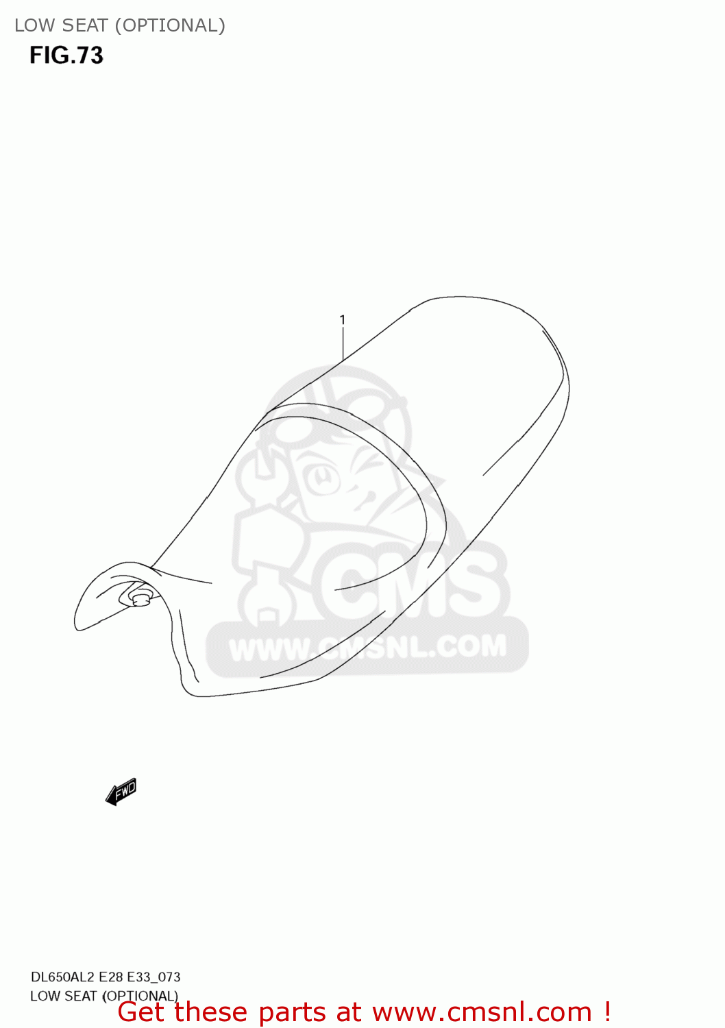 LOW SEAT (OPTIONAL) DL650A VSTROM 2012 (L2) USA (E03)