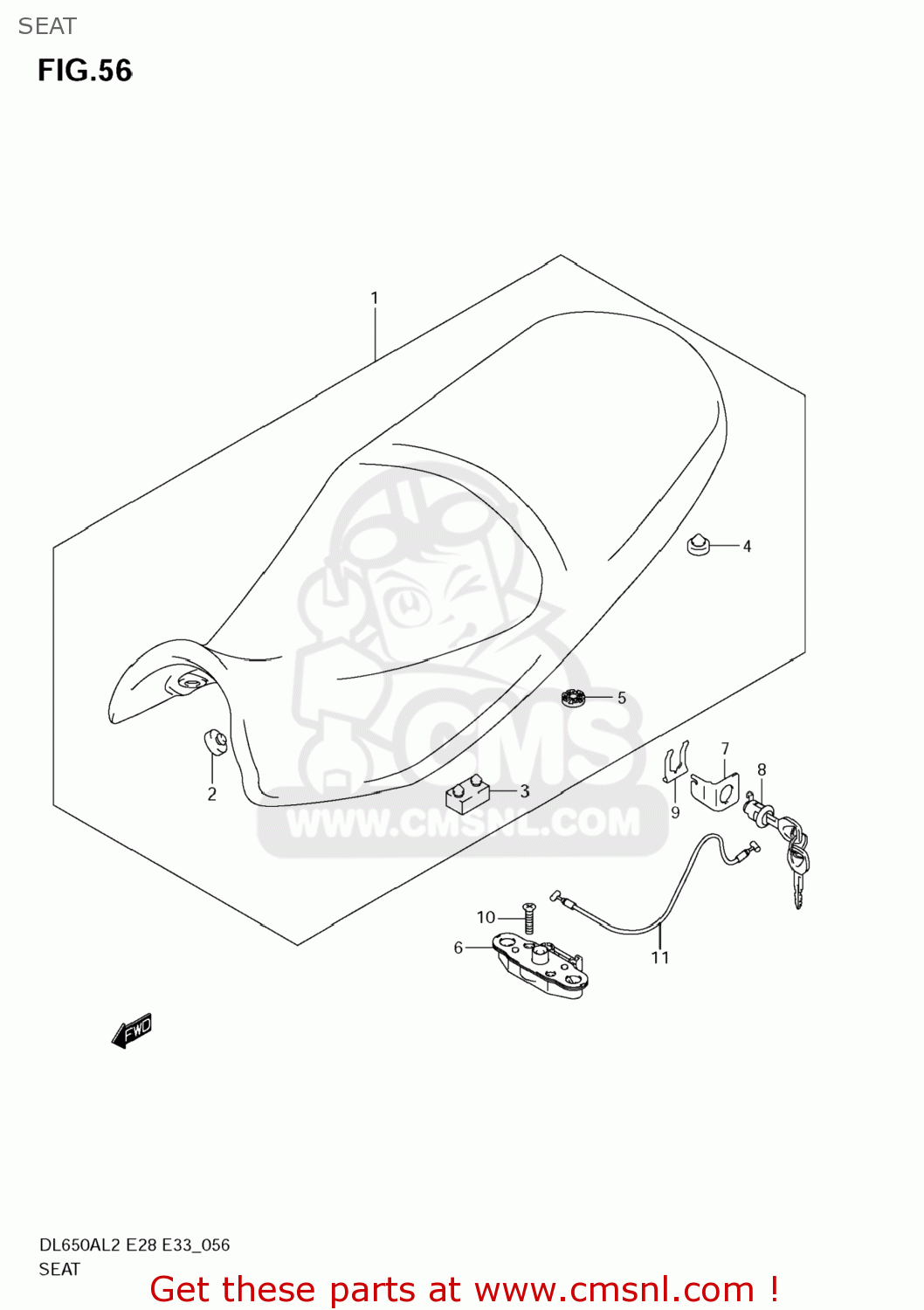 SEAT DL650A VSTROM 2012 (L2) USA (E03)