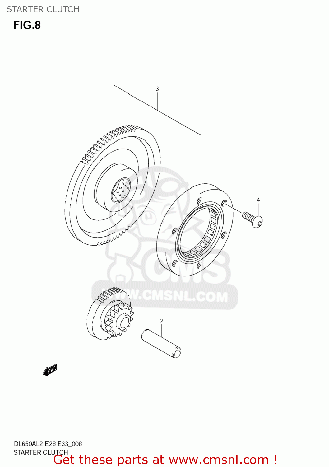 STARTER CLUTCH DL650A VSTROM 2012 (L2) USA (E03)