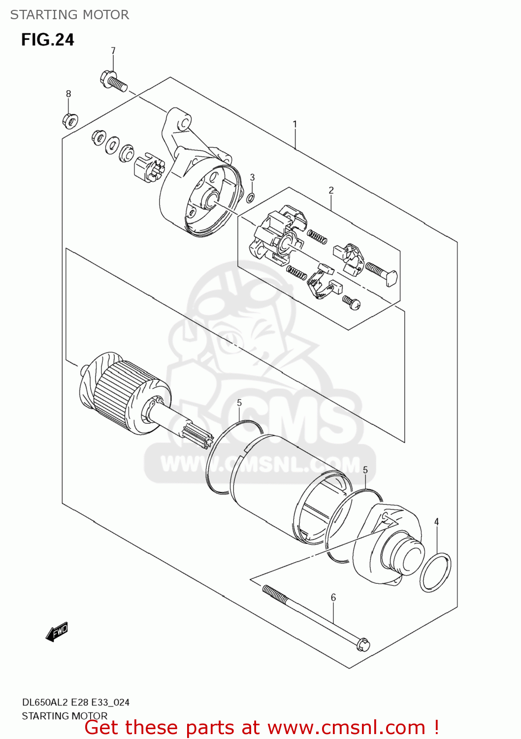 STARTING MOTOR DL650A VSTROM 2012 (L2) USA (E03)