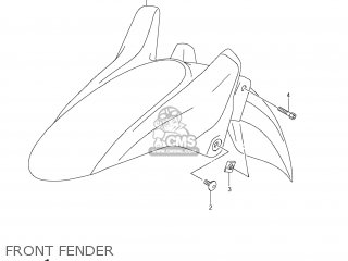 FRONT FENDER - DL650A VSTROM 2012 (L2) USA (E03)