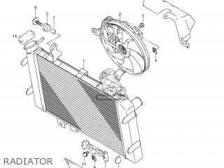 RADIATOR - DL650A VSTROM 2012 (L2) USA (E03)