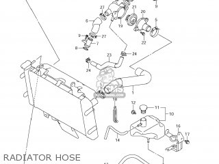 RADIATOR HOSE - DL650A VSTROM 2012 (L2) USA (E03)