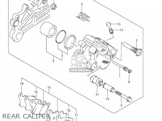 REAR CALIPER - DL650A VSTROM 2012 (L2) USA (E03)