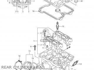 REAR CYLINDER HEAD - DL650A VSTROM 2012 (L2) USA (E03)