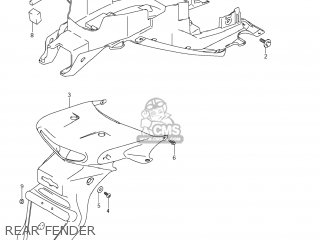 REAR FENDER - DL650A VSTROM 2012 (L2) USA (E03)