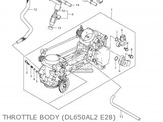 THROTTLE BODY (DL650AL2 E28) - DL650A VSTROM 2012 (L2) USA (E03)