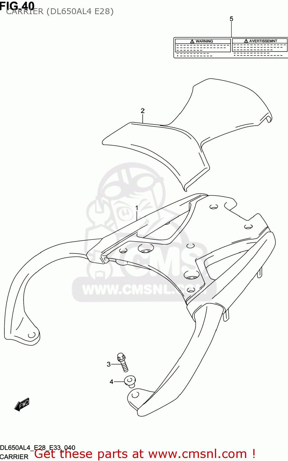 CARRIER (DL650AL4 E28) DL650A VSTROM 2014 (L4) USA (E03)