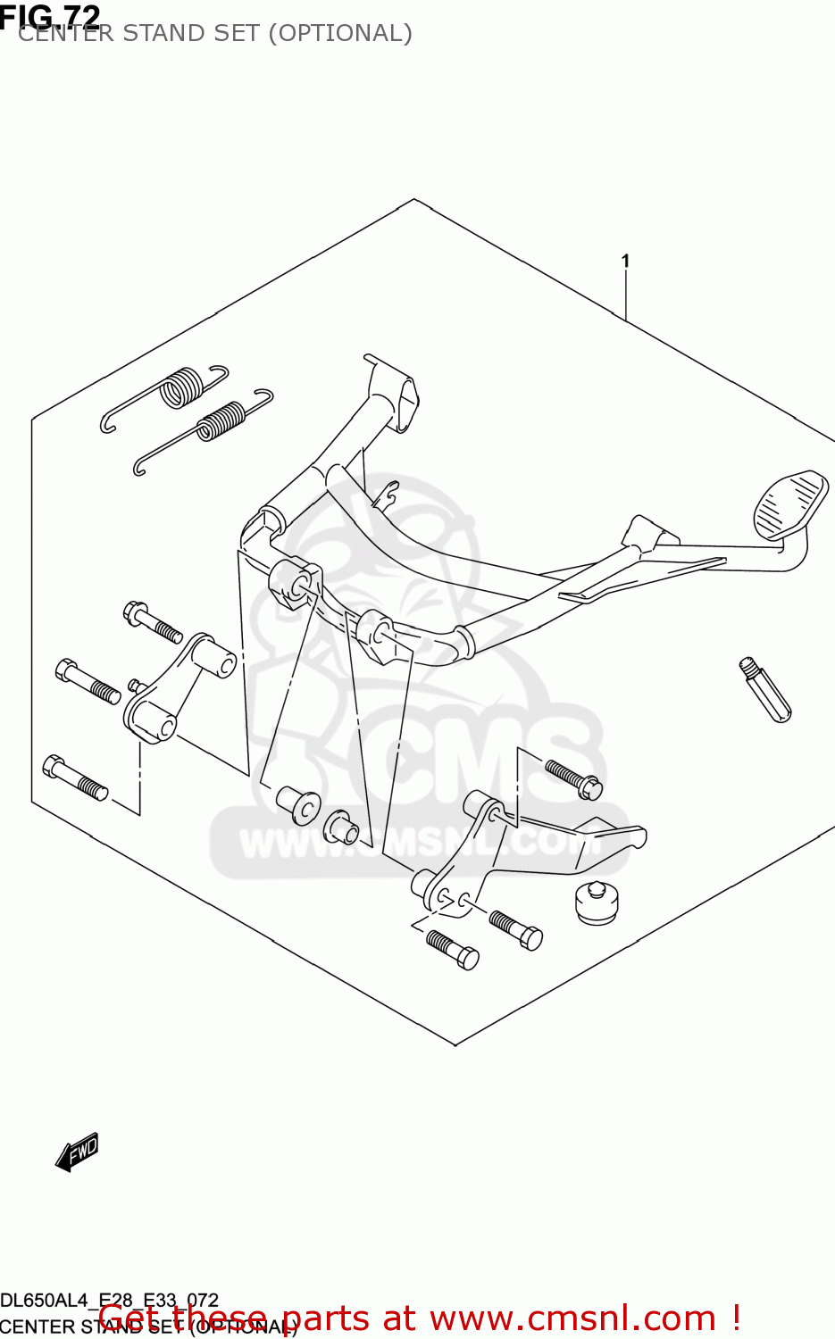 CENTER STAND SET (OPTIONAL) DL650A VSTROM 2014 (L4) USA (E03)