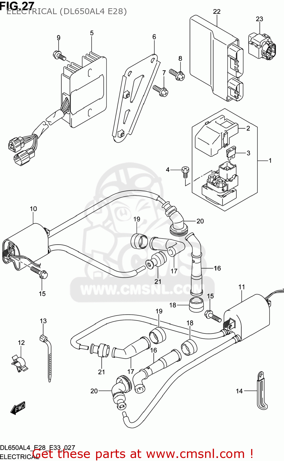 ELECTRICAL (DL650AL4 E28) DL650A VSTROM 2014 (L4) USA (E03)