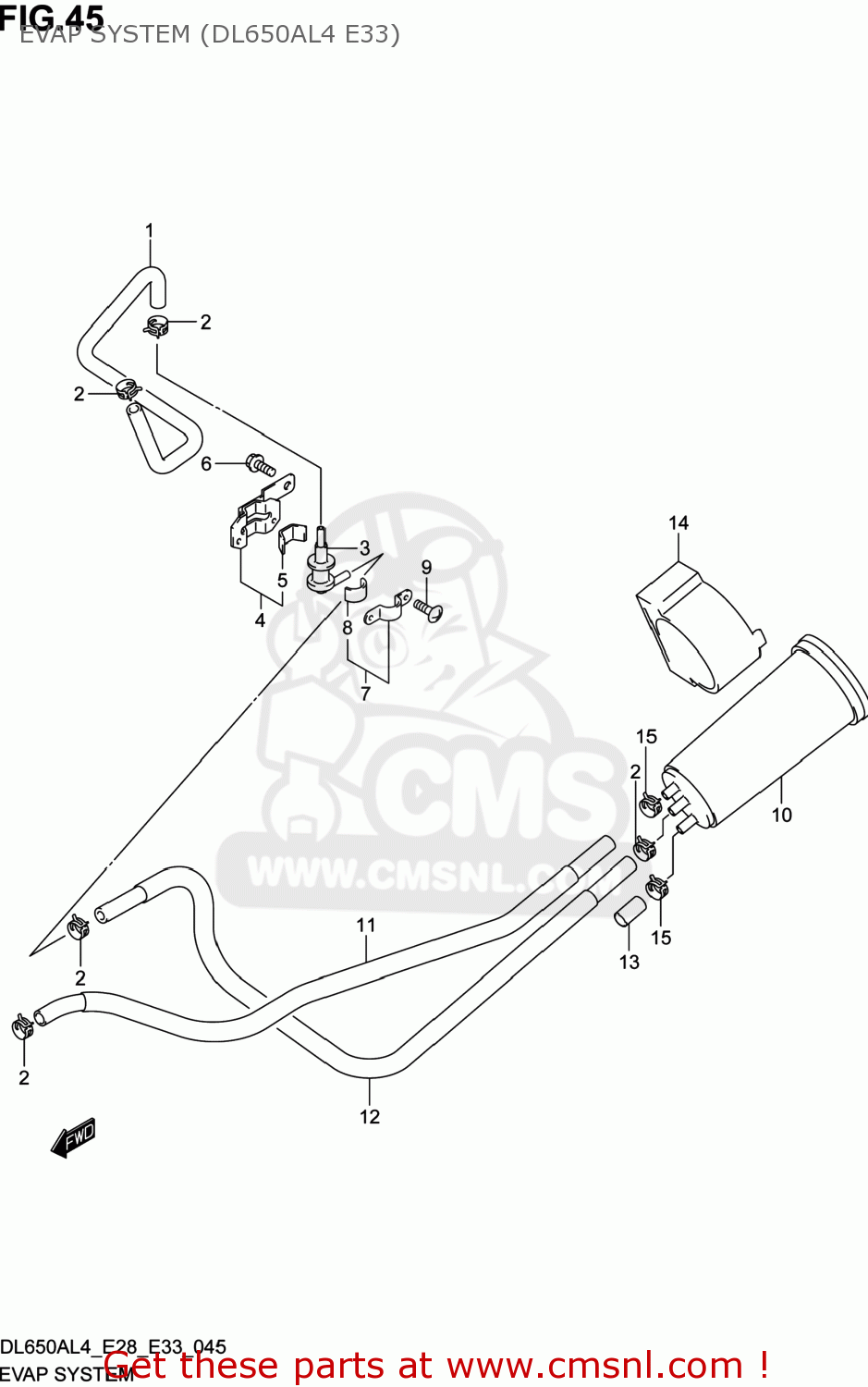 EVAP SYSTEM (DL650AL4 E33) DL650A VSTROM 2014 (L4) USA (E03)