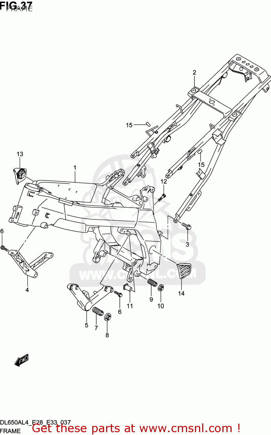 FRAME DL650A VSTROM 2014 (L4) USA (E03)